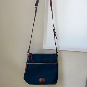 Dooney & Bourke Blue and Brown Crossbody Bag‎